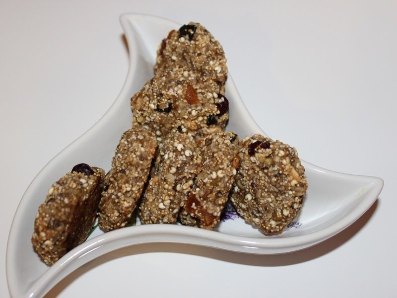 Amarantusowo bananowe ciasteczka z bakaliami