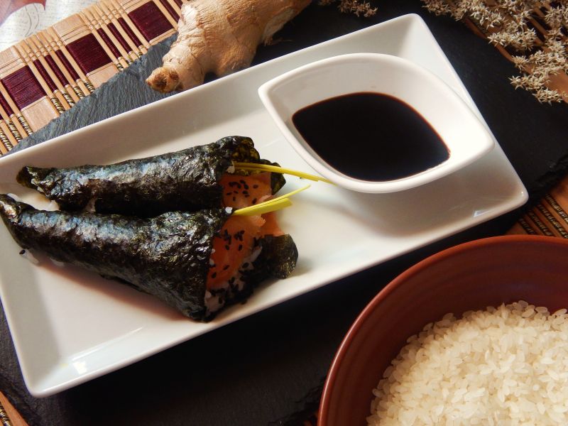 Amatorskie sushi temaki