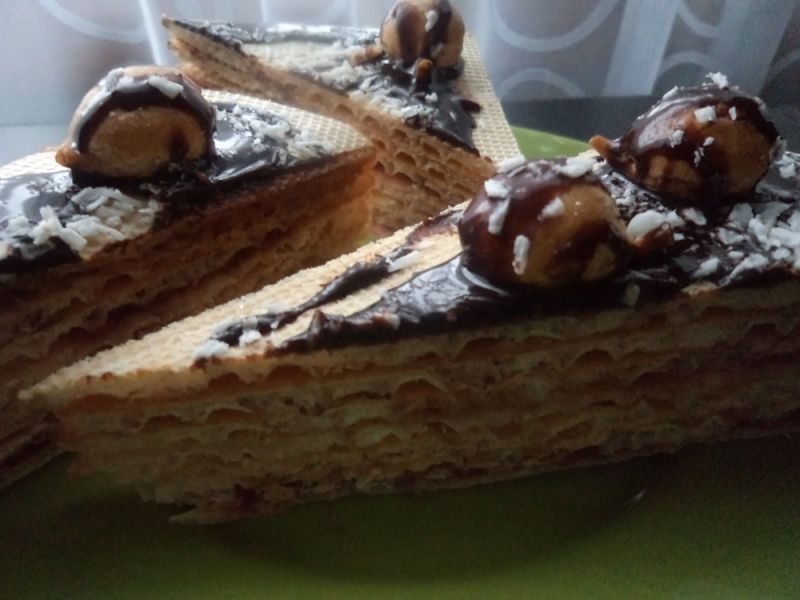 Andruty przekładane dżemem i krówką 