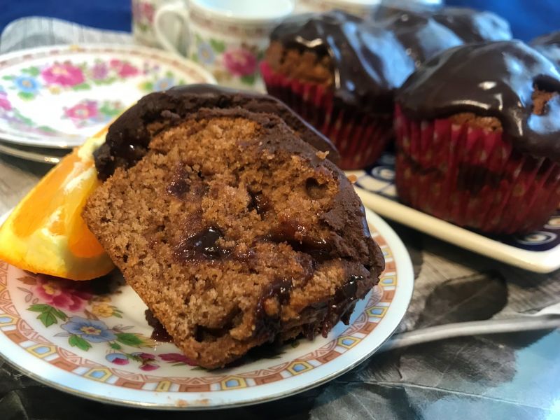 Babeczki czekoladowe z powidłami (bezglutenowe) Babeczki czekoladowe z powidłami (bezglutenowe)