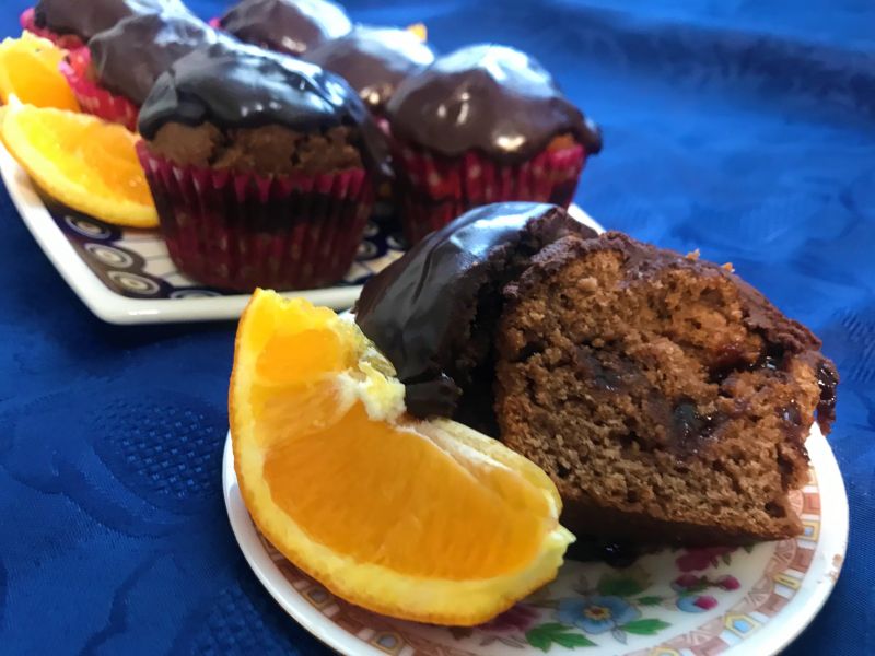 Babeczki czekoladowe z powidłami (bezglutenowe) Babeczki czekoladowe z powidłami (bezglutenowe)