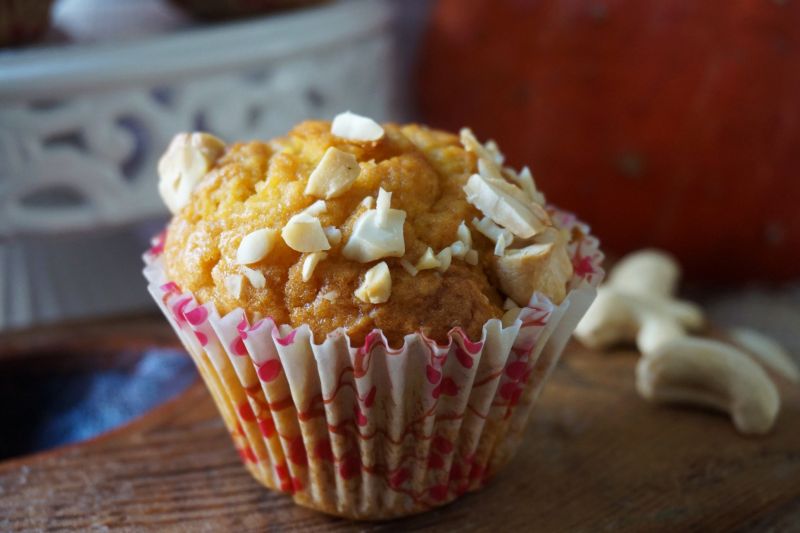 Babeczki dyniowe z orzechami