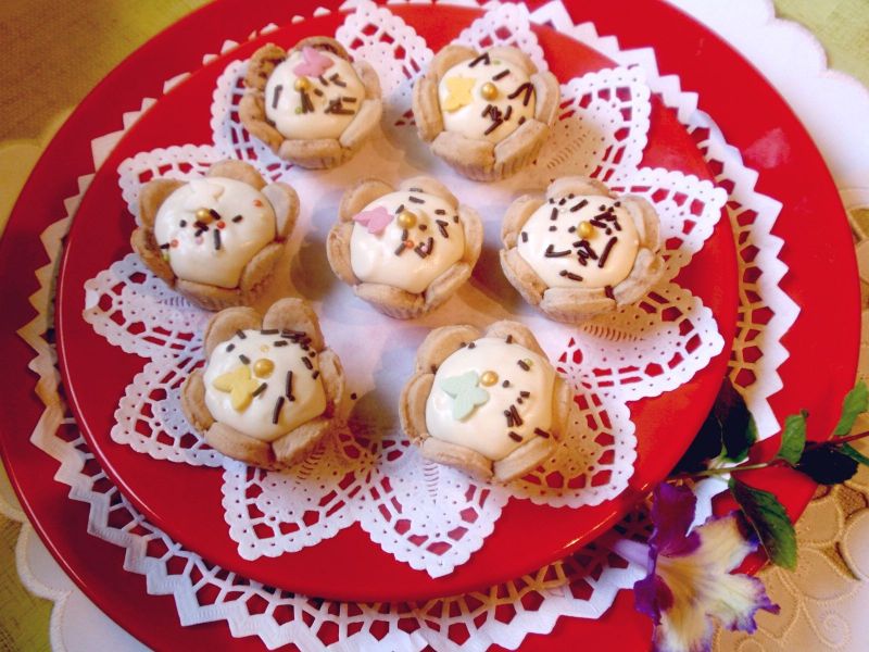 Babeczki kwiatuszki z śmietaną