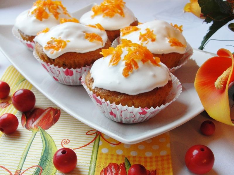 Babeczki marchwiowe z karmelizowaną marchewką