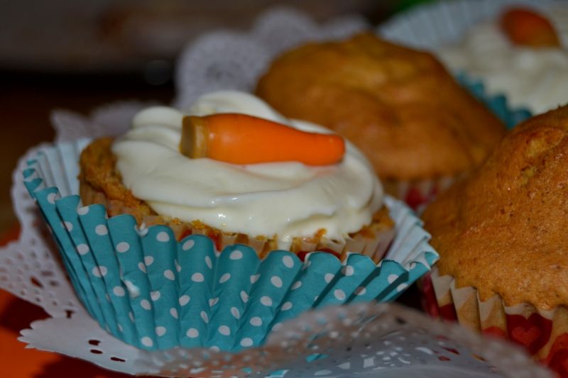 Babeczki orkiszowo - marchewkowe