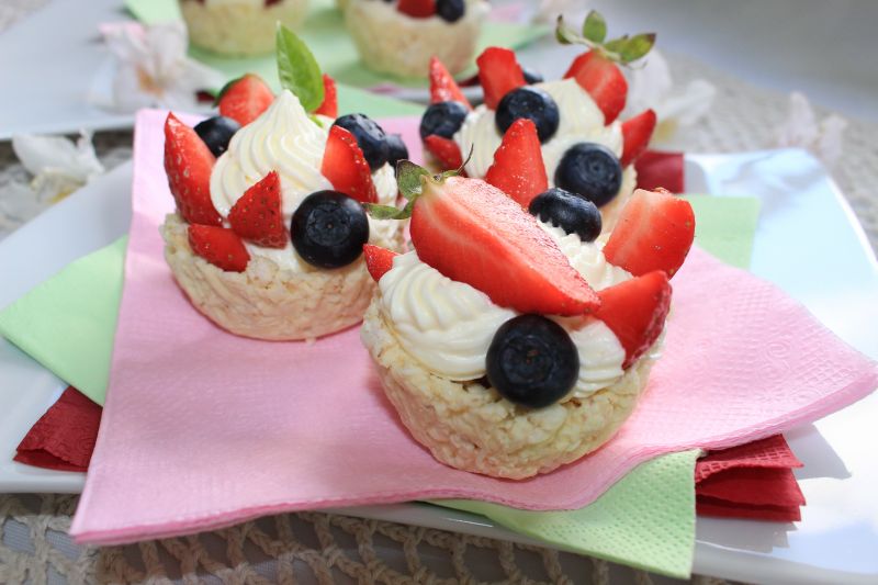 Babeczki ryżowe z owocami