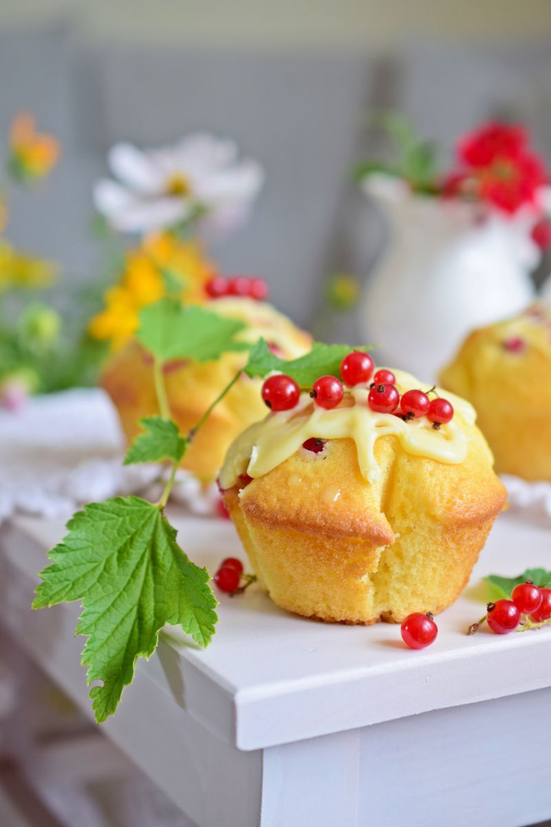 Babeczki z czerwoną porzeczką Babeczki z czerwoną porzeczką
