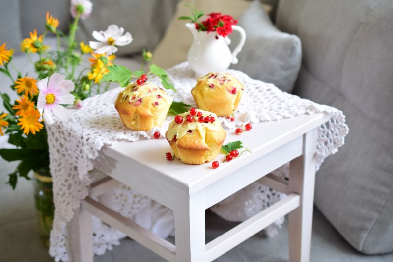 Babeczki z czerwoną porzeczką Babeczki z czerwoną porzeczką