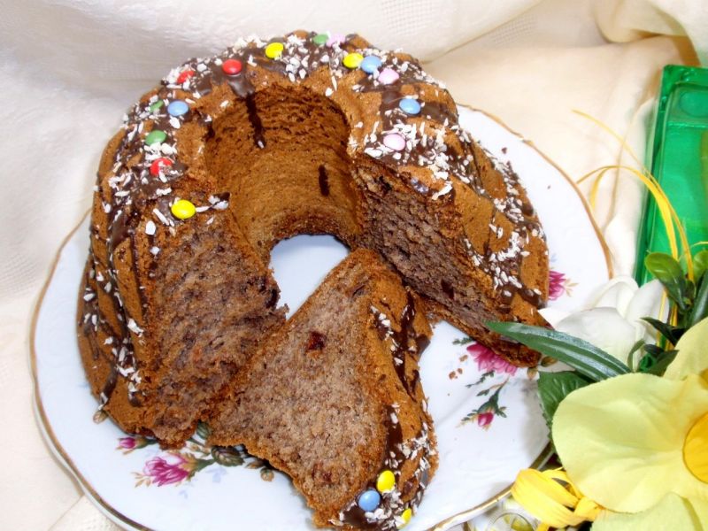 Babka czekoladowa z płatkami jaglanymi