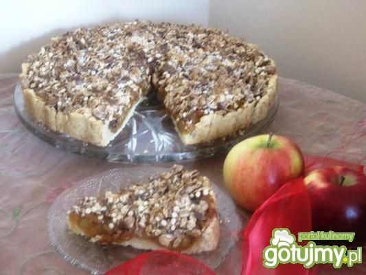 Babka krucha z prażonymi jabłkami Babka krucha z prażonymi jabłkami
