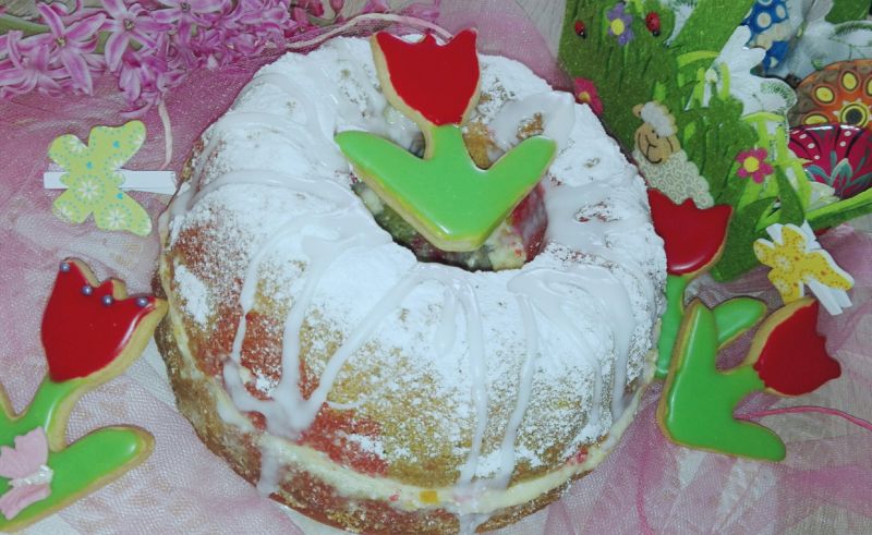 Babka kwitnący tulipan Babka kwitnący tulipan