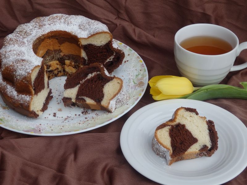 Babka marmurkowa na białkach Babka marmurkowa na białkach