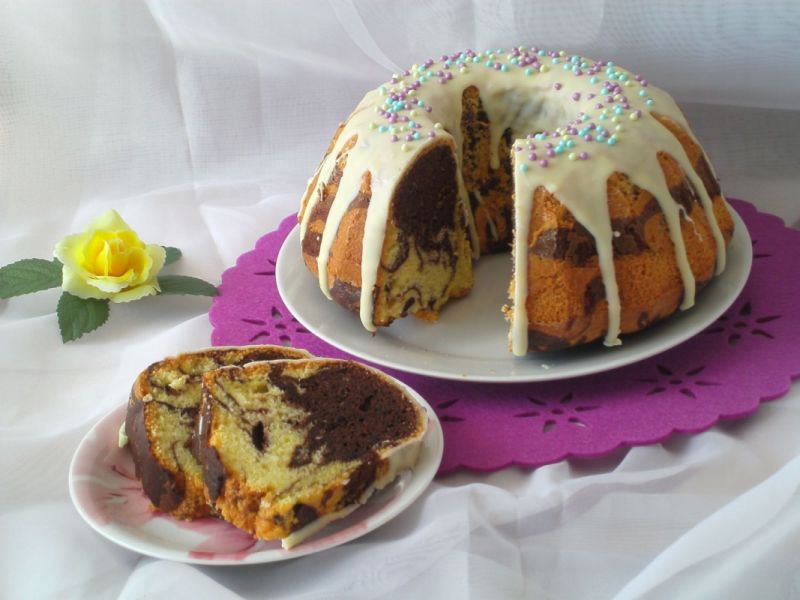 Babka marmurkowa z nutą cytrynową