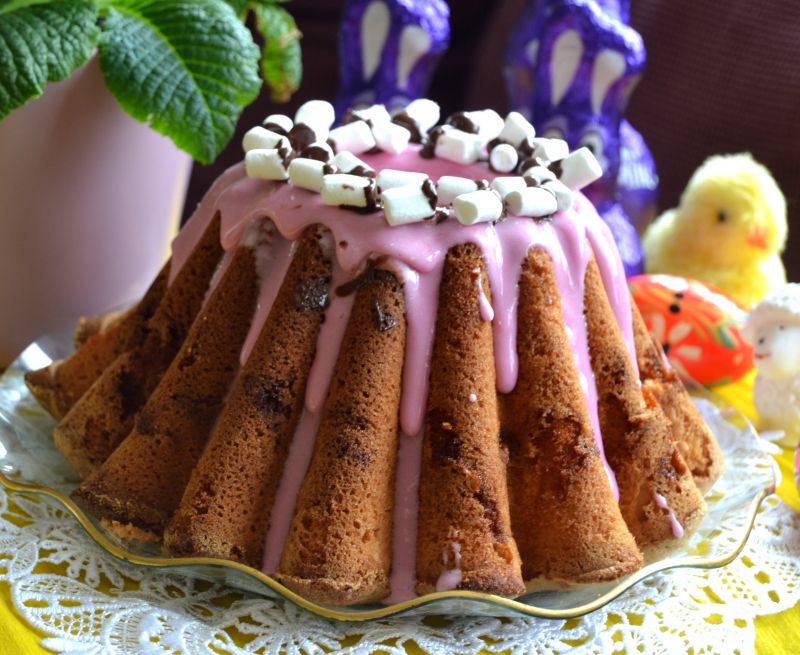 Babka z piankami marshallow   