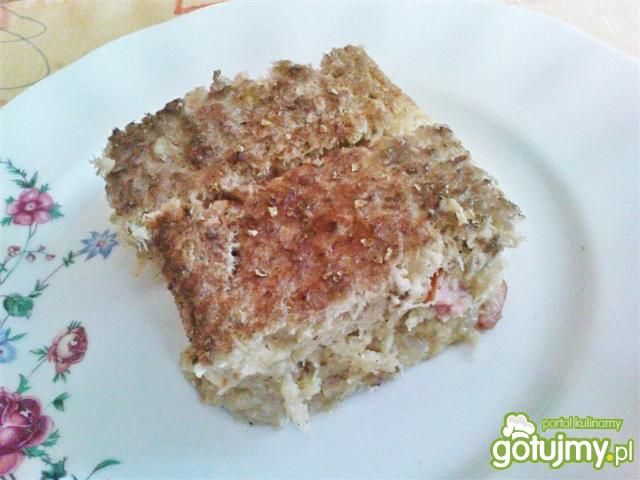 Babka ziemniaczana z kiełbasą i boczkiem Babka ziemniaczana z kiełbasą i boczkiem