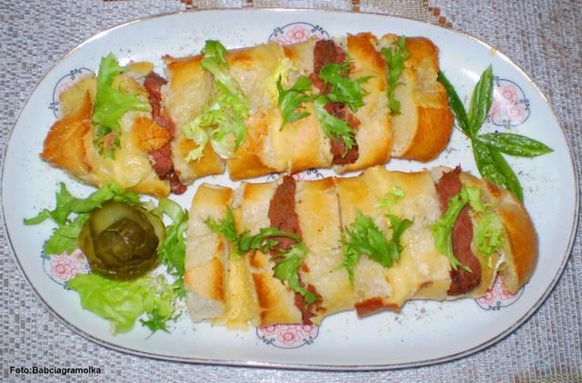 Bagietka kolorowa- zapiekana :