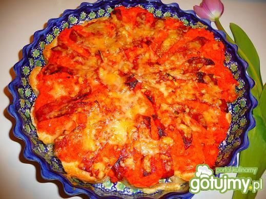 Bagietka zapiekana z chorizo i gruyere Bagietka zapiekana z chorizo i gruyere