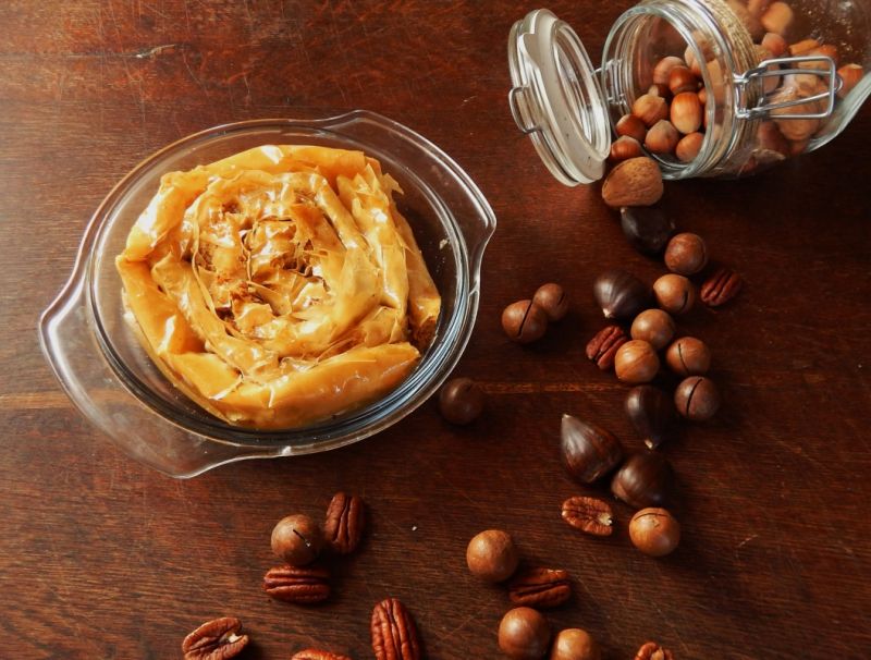 Baklava z orzechami i syropem klonowym  Baklava z orzechami i syropem klonowym