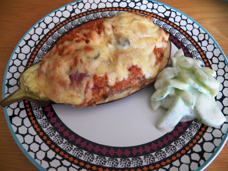 Bakłażan faszerowany jaglanką