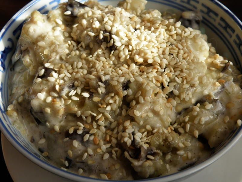 Bakłażan w majonezie z sezamem