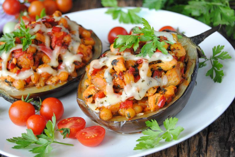 Bakłażan z ciecierzycą