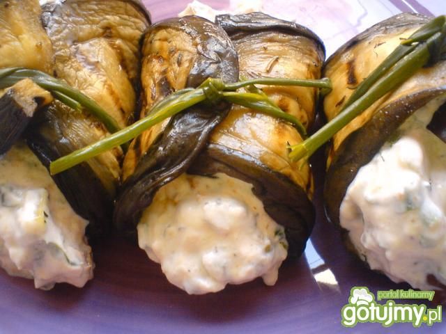 Bakłażanowe roladki z ricottą