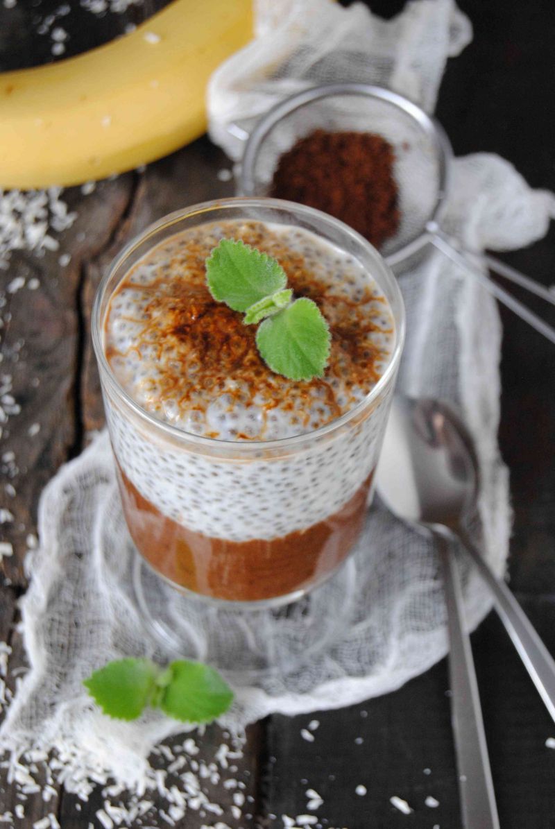 Bananowo- kawowy deser z nasionami chia Bananowo- kawowy deser z nasionami chia