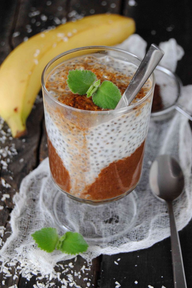 Bananowo- kawowy deser z nasionami chia Bananowo- kawowy deser z nasionami chia