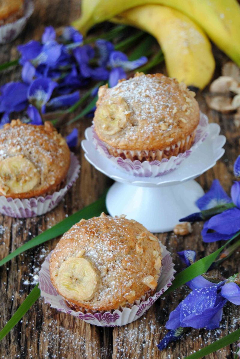 Bananowo- orzechowe muffinki Bananowo- orzechowe muffinki