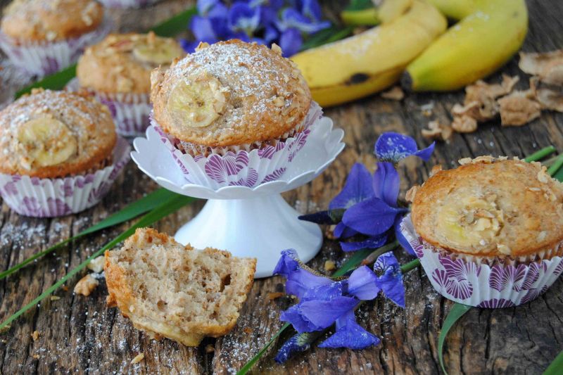 Bananowo- orzechowe muffinki Bananowo- orzechowe muffinki