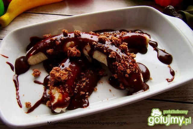 Bananowy deser z czekoladą  Bananowy deser z czekoladą