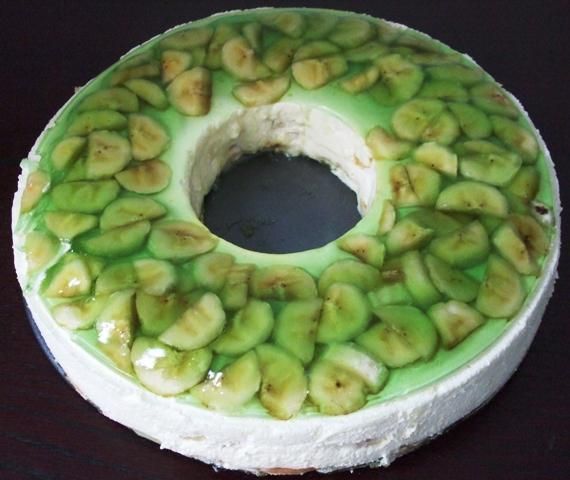 Bananowy wieniec na zimno