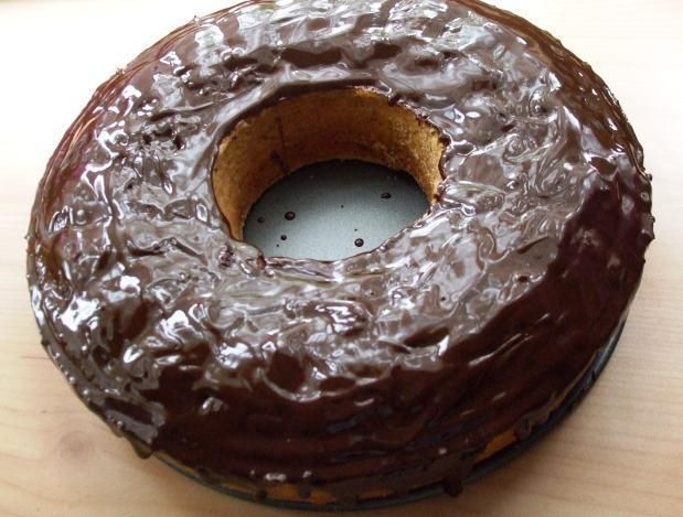 Bananowy wieniec w czekoladzie