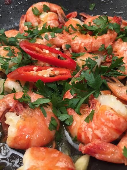 Bardzo ostre krewetki