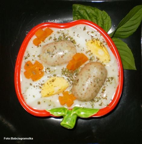 Barszcz biały na białej kiełbasie -najpr