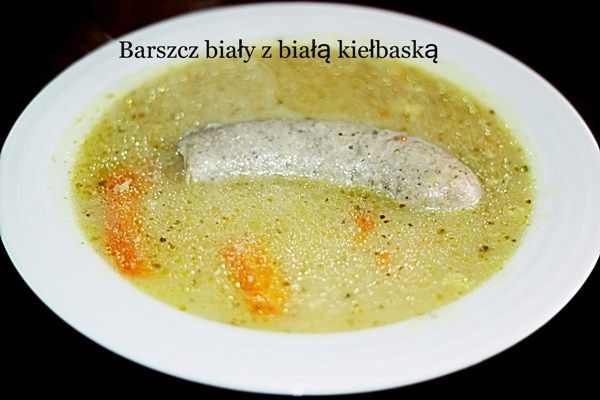 Barszcz biały na zakwasie z chrzanem i kiełbasą 