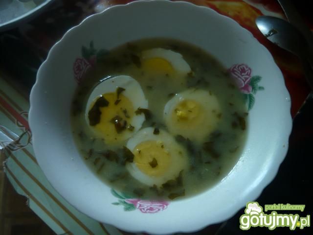 Barszcz szczawiowy z jajkiem 