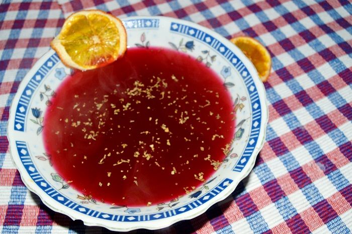 Barszcz z sokiem pomarańczowym