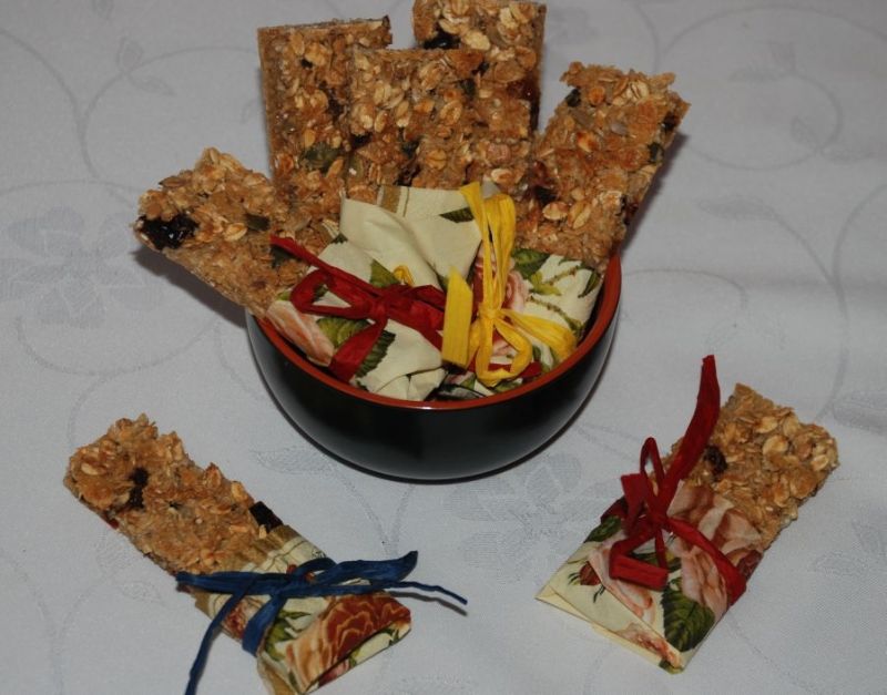 Batoniki na bazie musli i płatków owsianych