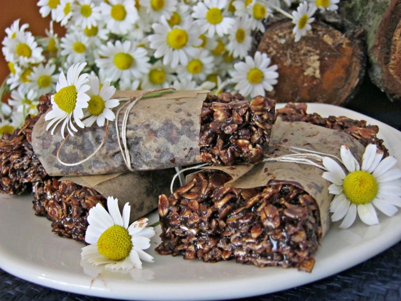 Batoniki z płatków owsianych Batoniki z płatków owsianych