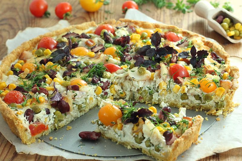 Bezglutenowa tarta z dorszem 