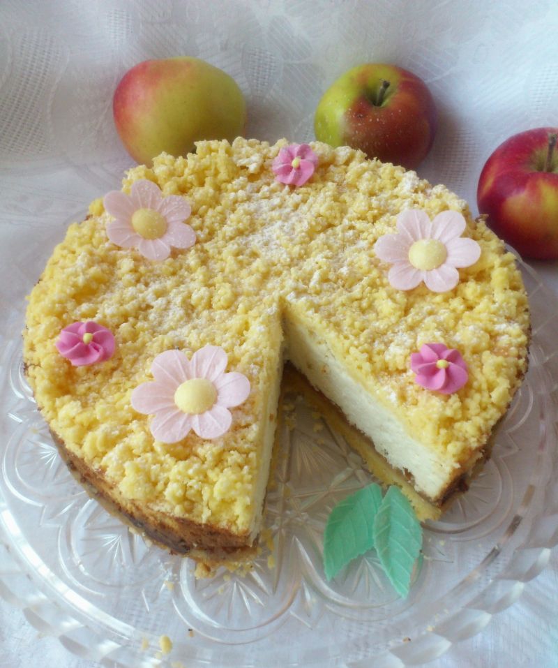 Bezglutenowy sernik z jabłkami Bezglutenowy sernik z jabłkami