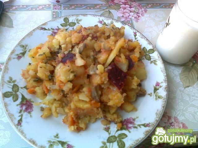 Bezmięsne prażone z pieczarkami