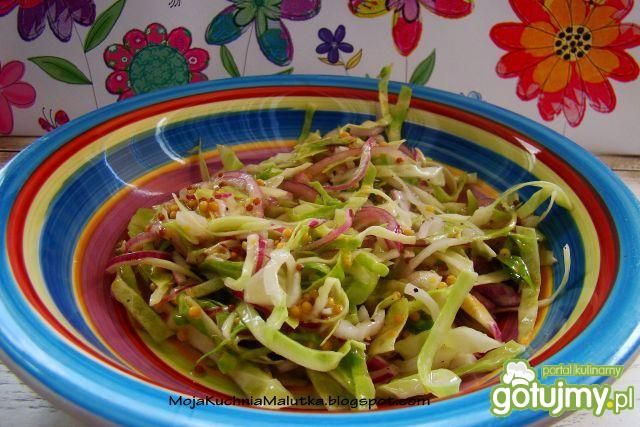 Biała kapusta z czerwoną cebulą 