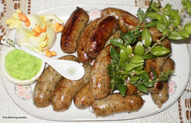 Biała kiełbasa obsmażana – w miodzie : Biała kiełbasa obsmażana – w miodzie :