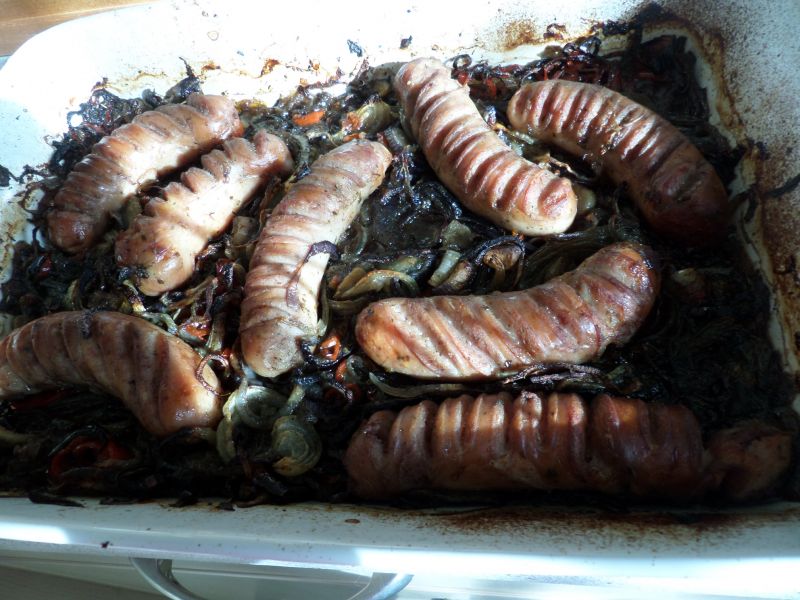 Biała kiełbasa pieczona w piwie Biała kiełbasa pieczona w piwie