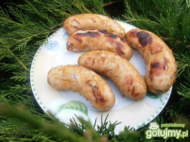 Biała kiełbasa w musztardowej glazurze