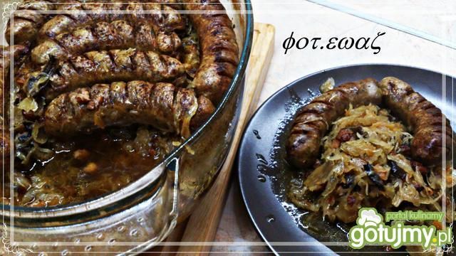 Biała na kapuście z grzybami i boczkiem