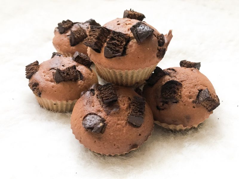 Białkowe bananowe babeczki z piernikiem Białkowe bananowe babeczki z piernikiem