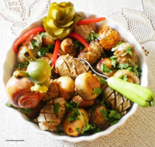 ,,Biało ,, w pieczarkach :